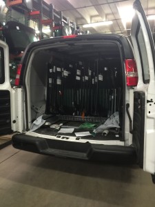 Colorado Springs Mobile Glass Van full of car window replacement parts